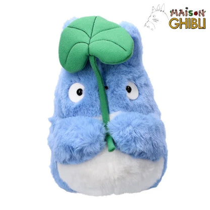 Blue Totoro Plush with Leaf – Studio Ghibli