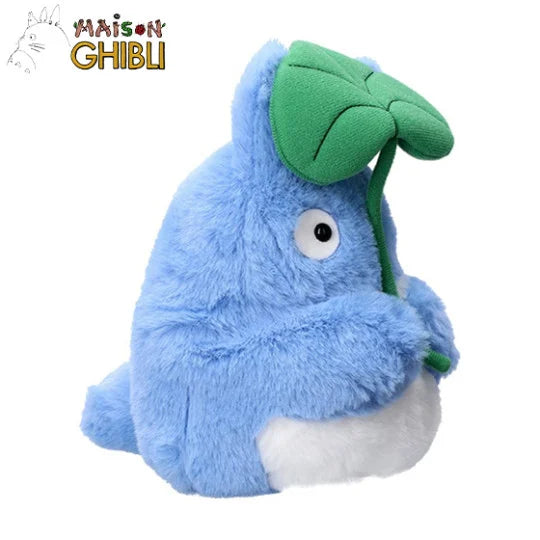 Blue Totoro Plush with Leaf – Studio Ghibli