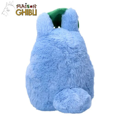 Blue Totoro Plush with Leaf – Studio Ghibli