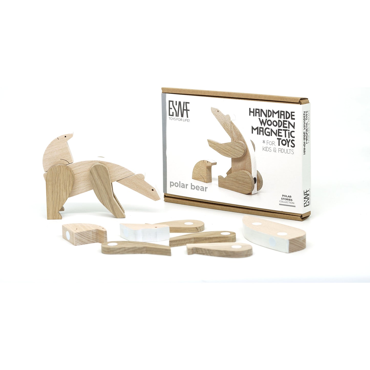 Oso Polar de Madera Magnético – Esnaf Toys