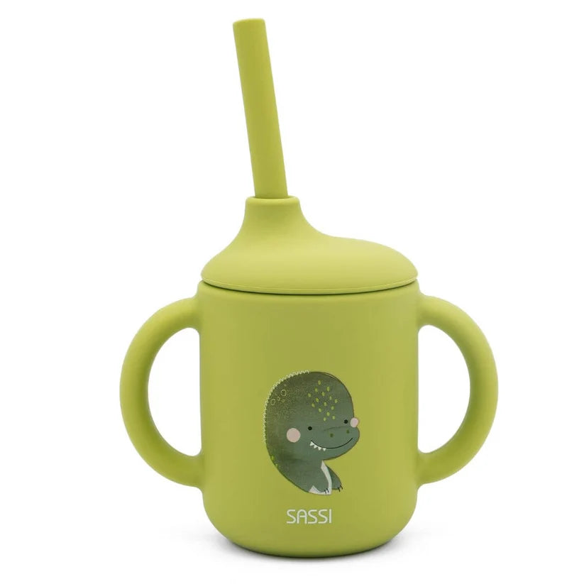 Taza de Silicona con Pajita y Asas - Sassi