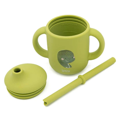 Taza de Silicona con Pajita y Asas - Sassi